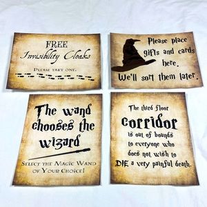 COPY - ***Ultimate Harry Potter party four laminated signs - decorations …